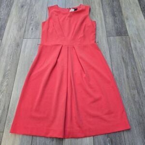 Ann Taylor coral pink dress midi sheath dress size 6 nwt